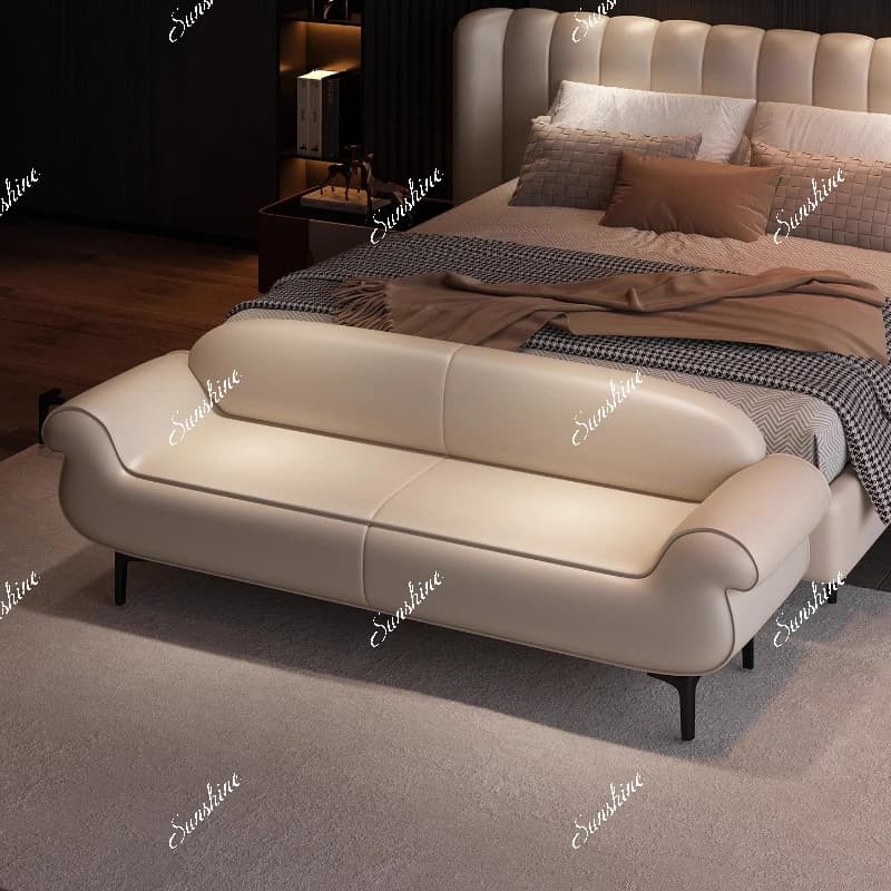 Italian minimalist bedside stool bedroom small apartment bench