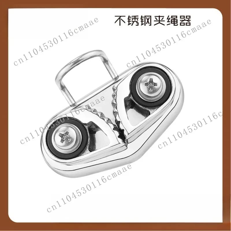 316 Stainless Steel Pulley Rope Clamp 68*35 Pilates Machine String Jammer for Marine and Yacht Hardware Accessories