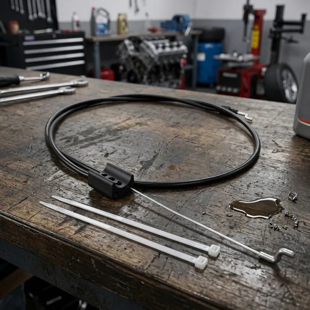 Control Cable Compatible with For Craftsman Mowers and Mowers Requiring 59 3/16 Inch Cable Length and 52 Inch Conduit