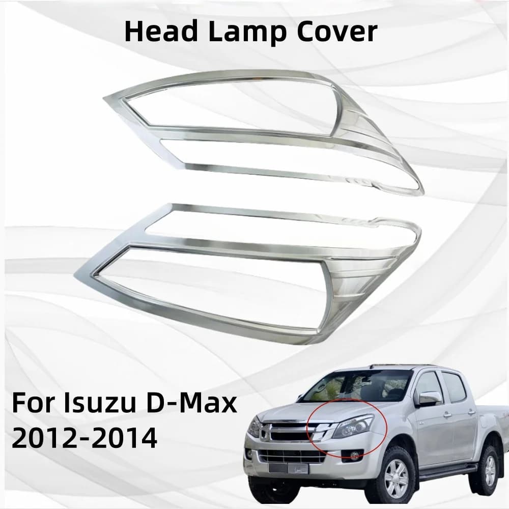 ABS plastic anti rust For Isuzu D-Max dmax 2012 2013 2014 Car Stickers Cars Accessories Head Lamp Cover Trim Paste Style