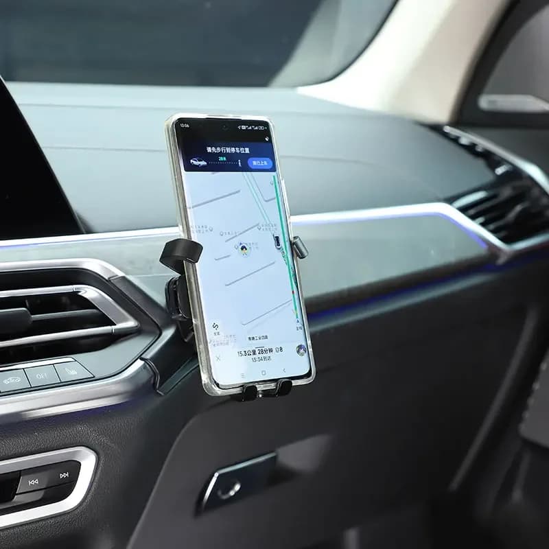 For BMW X5 G05 X6 G06 2019-2022 ABS Black Car Phone Holder GPS Navigation Bracket Interior Accessories