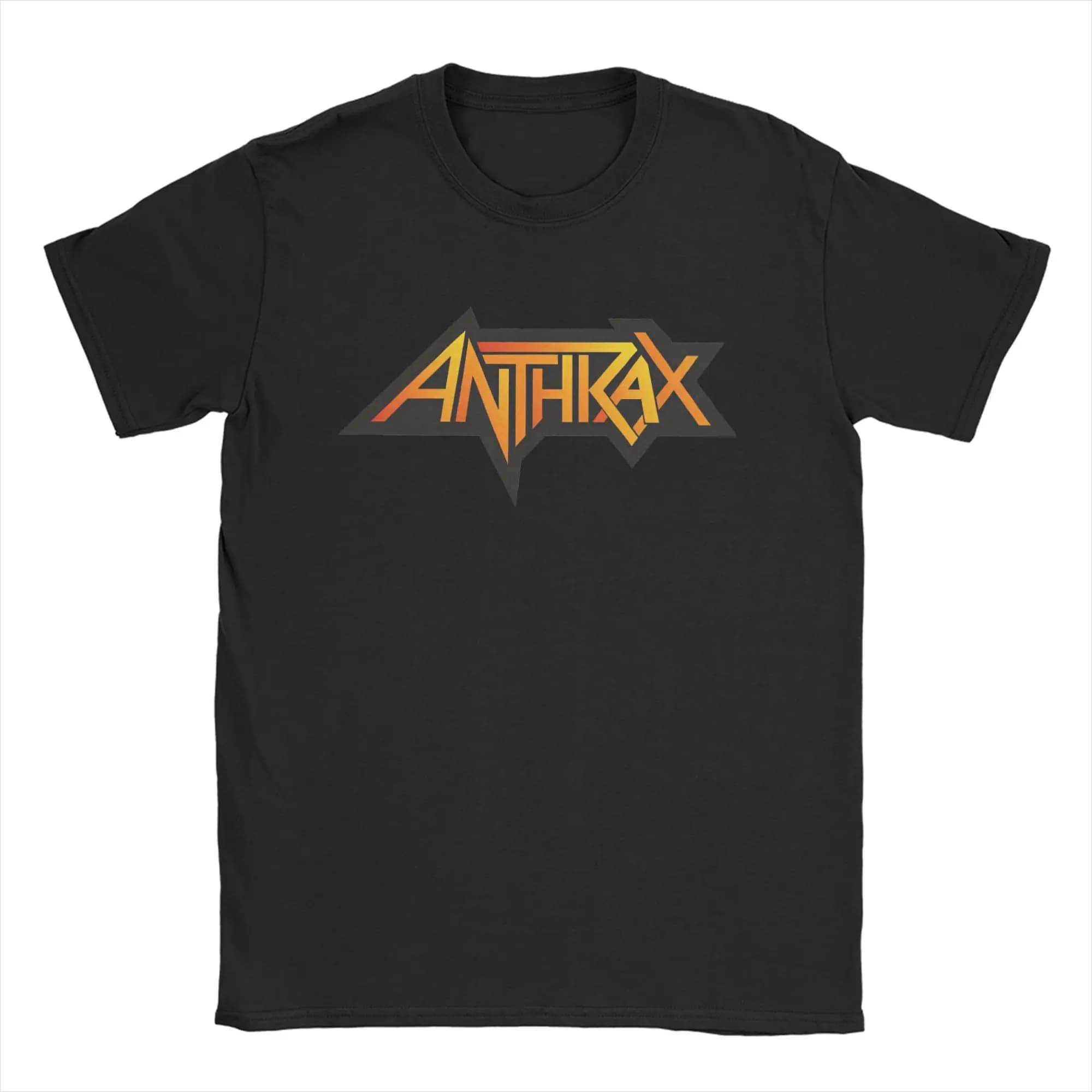 Humorous Anthrax Among The Living T-Shirt Men Round Neck Cotton T Shirts  Short Sleeve Tees Plus Size Clothing