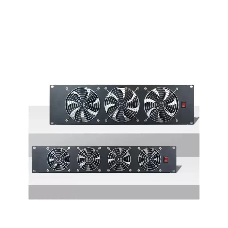 19 Inch 3U Server Rack Mount Cooling Fan Panel 220V High Power Exhaust Fan with Lightning Protection