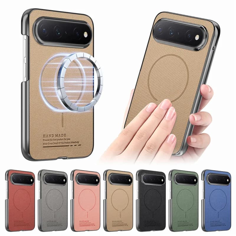 Magnetic For Magsafe Leather Phone Case For Huawei Pura X View Wireless Charging Protection Back Cover For Huawei Pura X View 5G