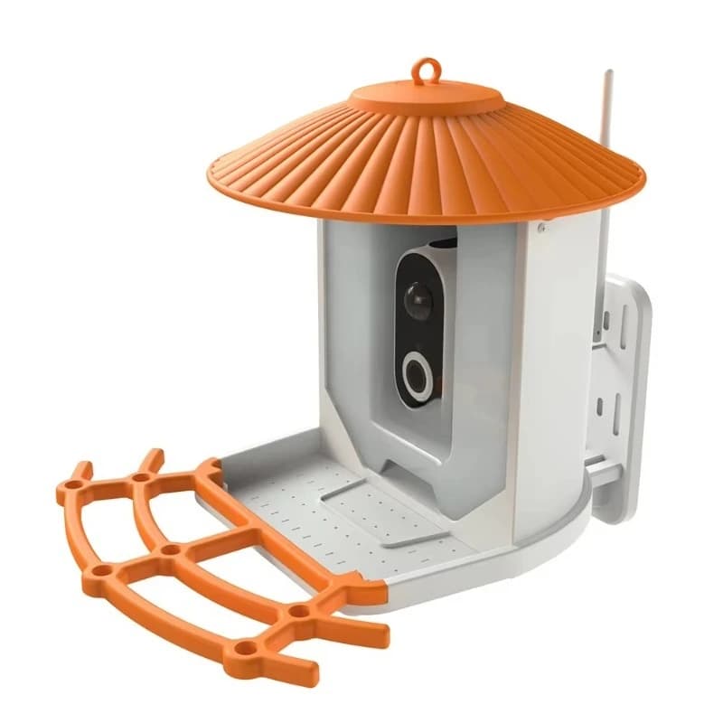 Solar-powered smart bird feeder with camera high-resolution video night vision app control for bird lovers parrot bird feeder