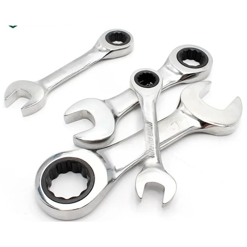 Open Wrench, Fully Polished Dual Use Short Quick Wrench Tool Auto Repair