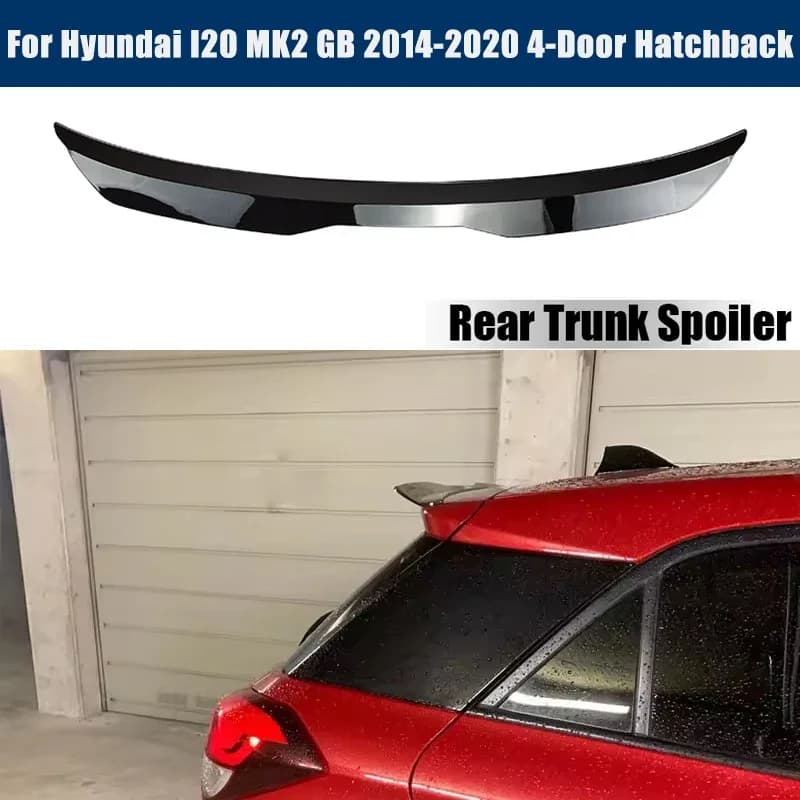 Rear Trunk Spoiler Roof Wing Racing Sport Splitter Universal Exterior Part For Hyundai I20 MK2 GB 2014-2020 4-Door Hatchback