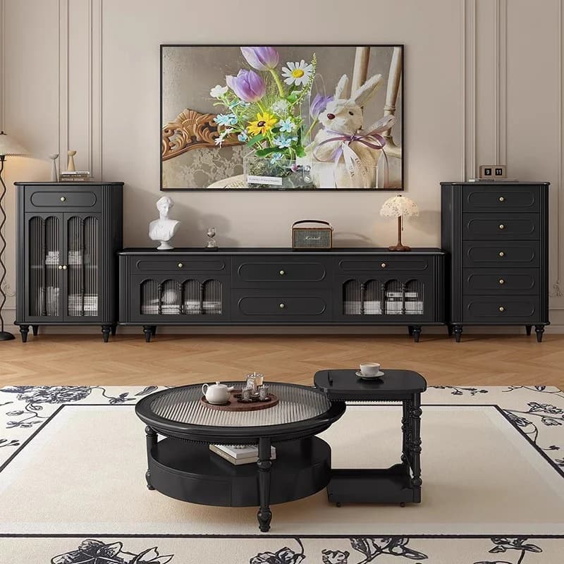 Modern Minimalist Tv Stands Living Room Aesthetic Wood Designer Storage Tv Table Cabinets Universal Muebles Trendy Furniture