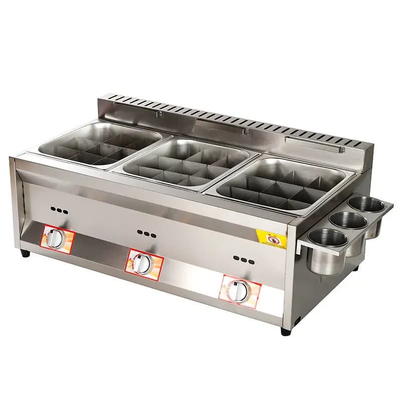 Commercial stall Oden cooking machine Malatang pan Fried skewers Chicken chops Hot noodles skewers Fragrant frying stove