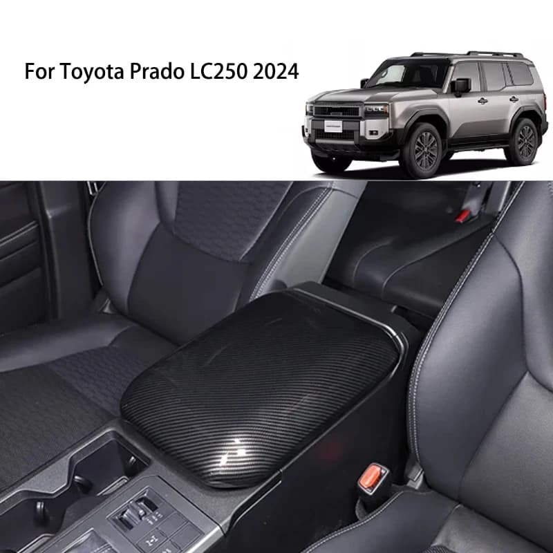 For Toyota Prado 2024+ Armrest Box Cover Modified Storage Box Armrest Protection Panel Decoration Accessories