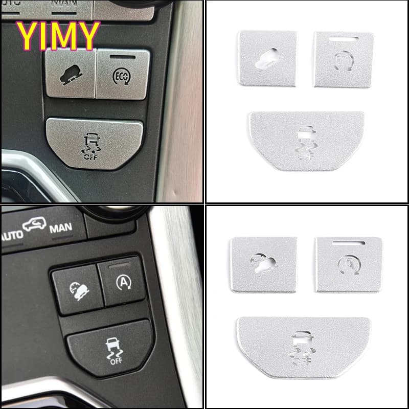 Alloy Silver Car Start and Stop Button Decoration Stickers Suitable for Land Rover Range Rover Evoque L538 2014-2019