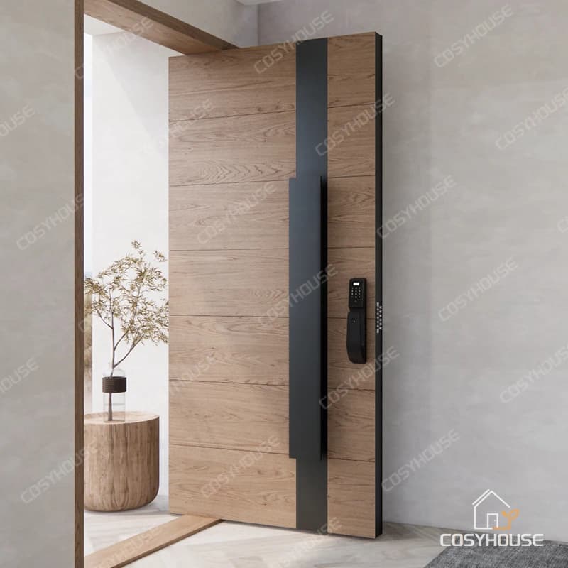 Canadian Standard External Fireproof Waterproof Oak Timber Door Luxury Exteriors Wood Doors Contemporary Front Entry Main Door