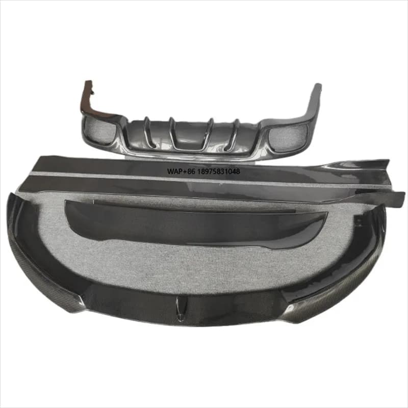 10-13 Year for 970.1 Body Kit Carbon Fiber A-Style Front Lip Rear Diffuser Side Skirts Rear Spoiler