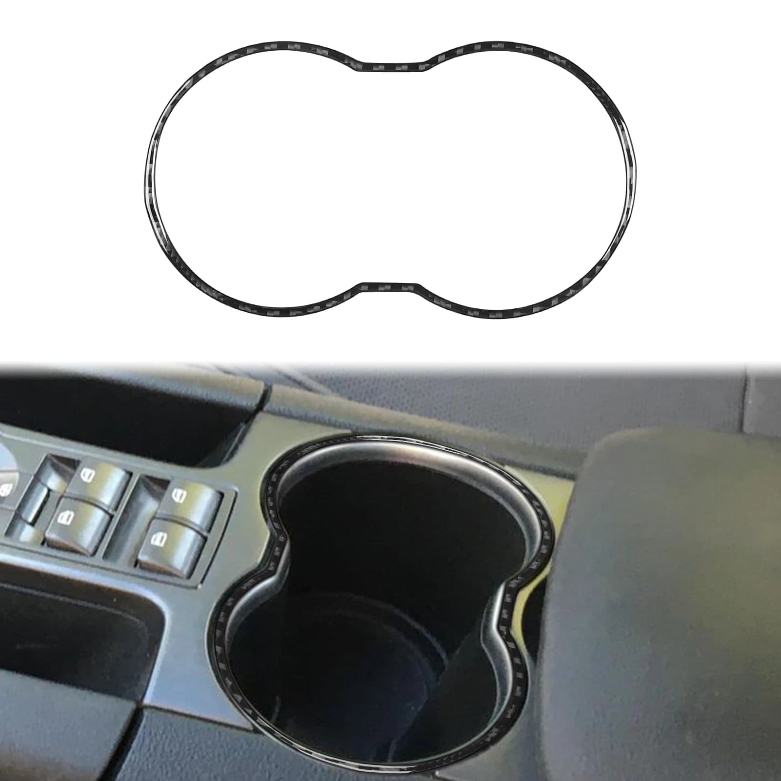 For Pontiac G8 08—09 For Holden Commodore 06—12 Carbon Fiber Car Accessories Cup Holder Modified Frame Decals Cover Trim Sticker