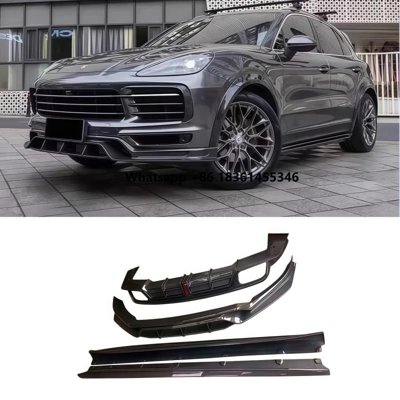 For  9Y0.1 9Y0.A 2018-2023 Carbon Fiber Front Lip Rear Diffuser Bumper Splitter Trunk Spoiler Side Skirt Body Kit