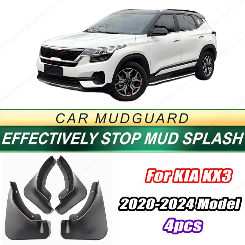 For KIA KX3 2020-2024 Model 4PCS Front Rear Mud Flaps Splash Guards Fender Mudguards Auto Accessories