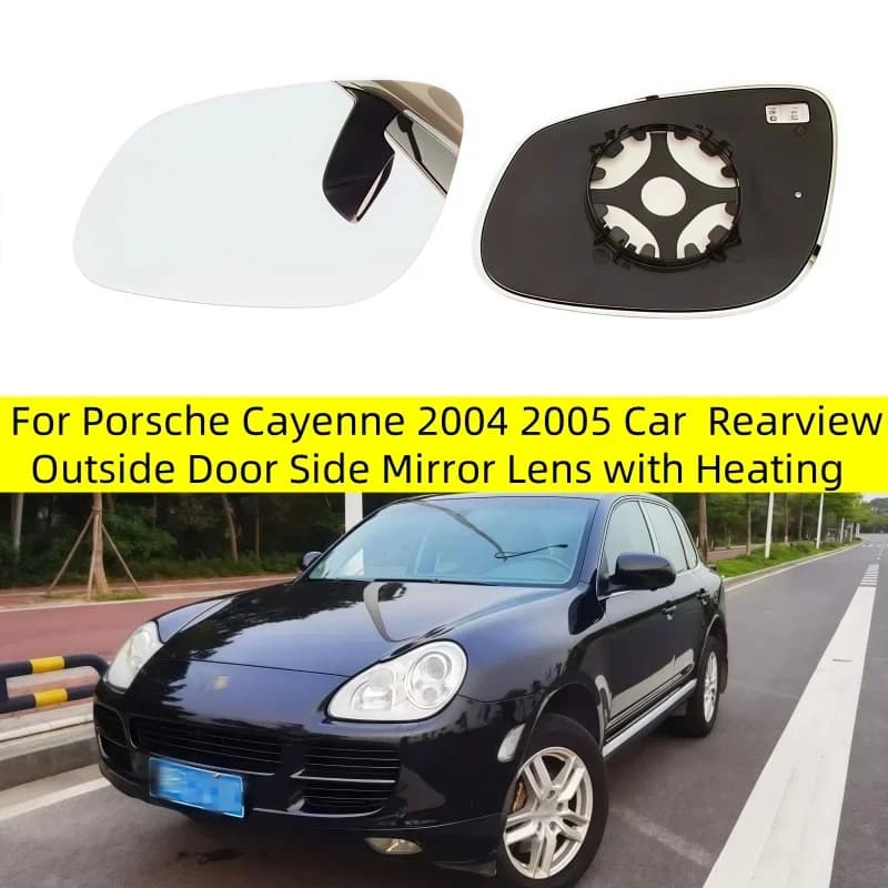 For Porsche Cayenne 2004 2005 Car Accessories Rearview Mirrors Glass Outside Door Side Mirror Lens with Heating