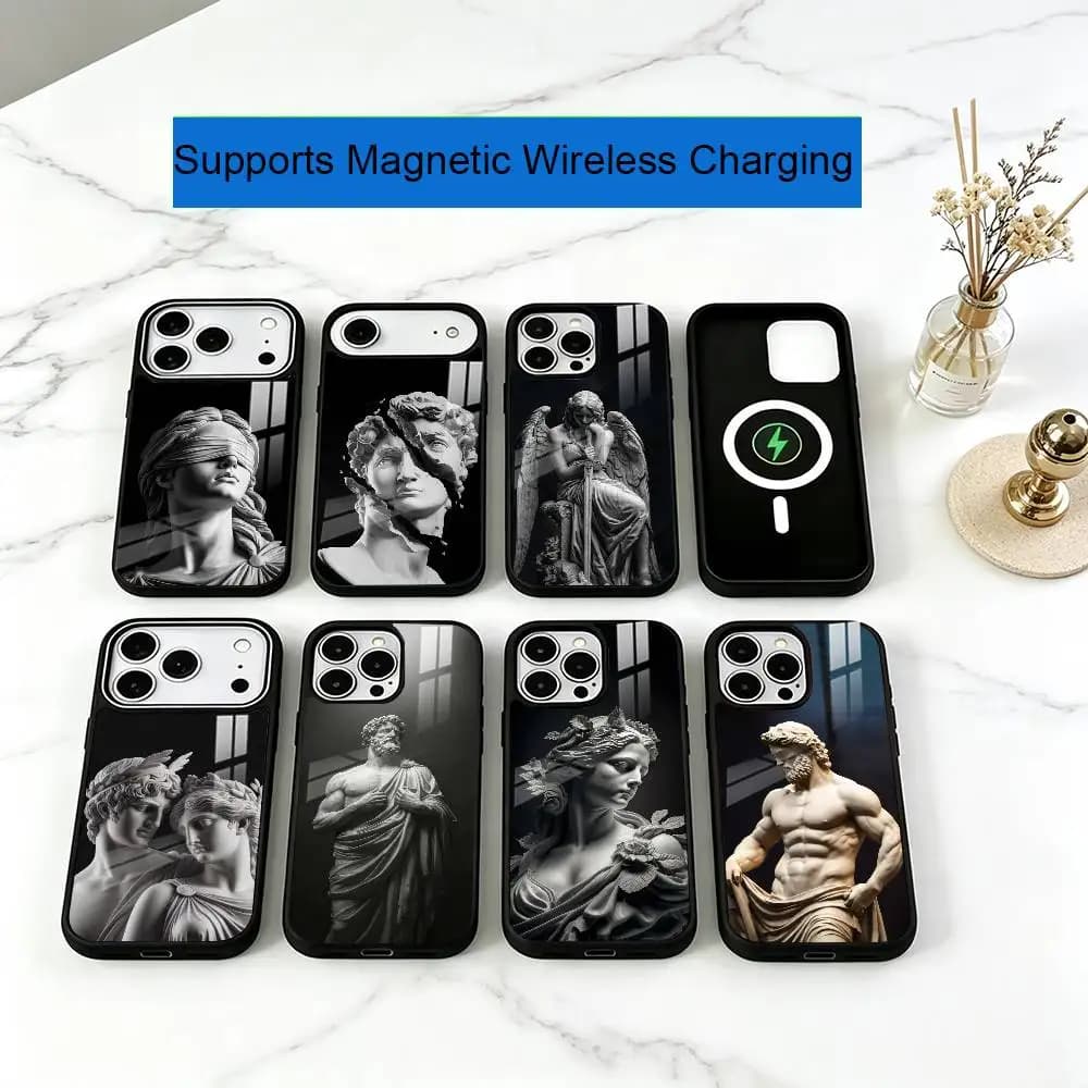 Greek-k sculpture-e Phone Case For iPhone17,16,15,14,13,12,11 Plus,Pro Supports Magnetic Wireless Charging