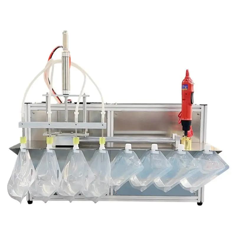 Customizable Desktop 4-Head 4L Peristaltic Pump Liquid Filling Machine Resin Spout Beverage Soap Juice Filling Sealing Machine