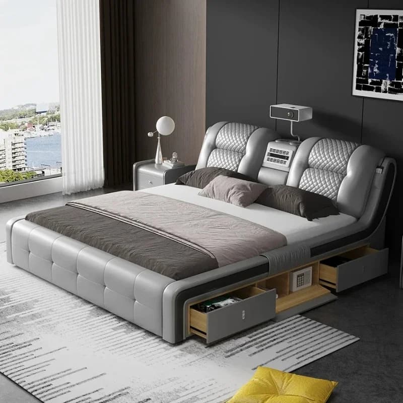 Futuristic Loft Beds Gaming Japanese Drawers Adults Clearance Beds Seating Daybed Cama De Casal Bedroom Full Set Furniture