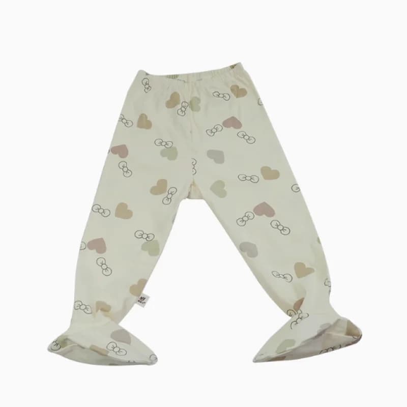 ABDL Adult Baby Printed Leg Pants Sleeping Pants Pure Cotton Foot Wrap Elastic Waist Trousers DDLG Soft Thin Loose Trousers