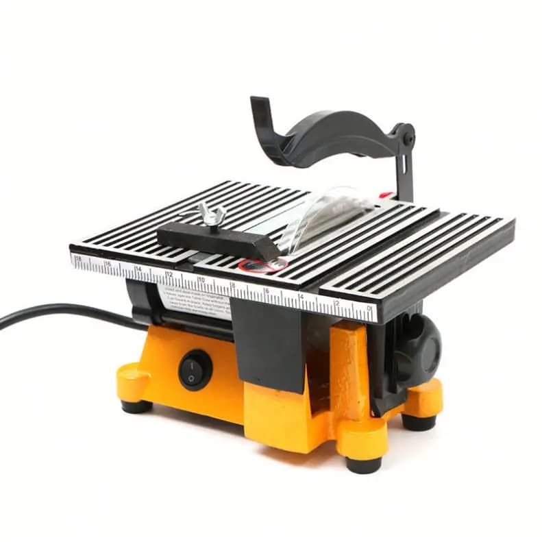 60W Vertical Motor Multifunction Mini Table Saw Portable Precision Cutter for Copper Aluminum Wood DIY Model Making