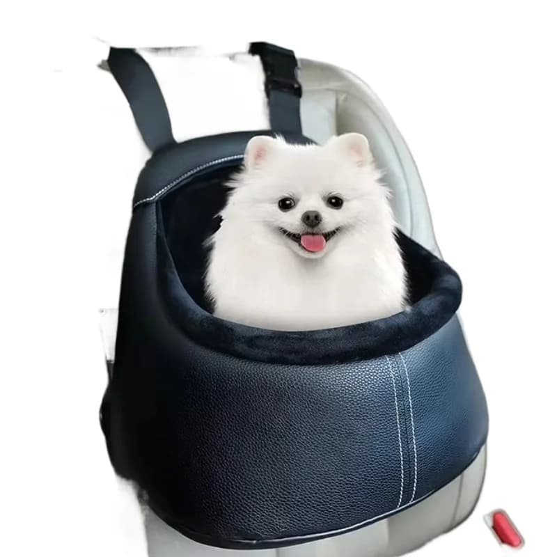 Luxury Puppy Car Seat 6lb Pet Carrier Cross Body Dog Car Travel Seat Luxury Leather Pet Travel Bag