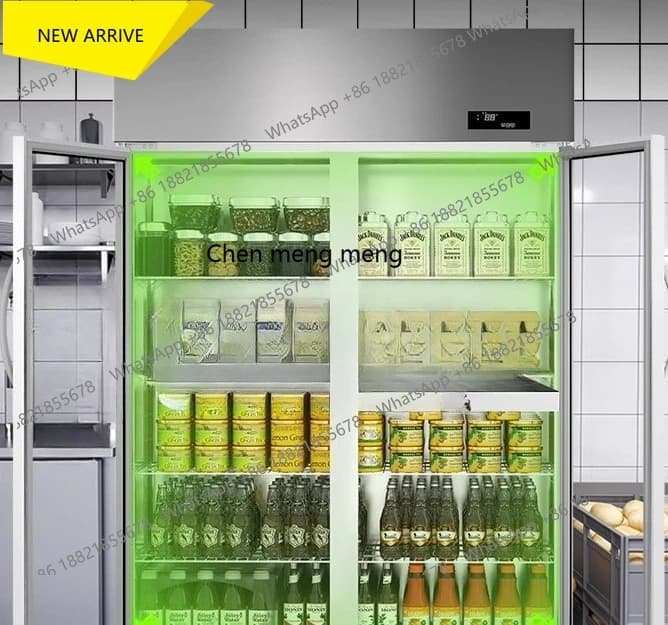 M138 Refrigerated Vegetable Fresh-keeping Cabinet Kitchen Refrigerator Commercial Malatang Display Cabinet Freezer