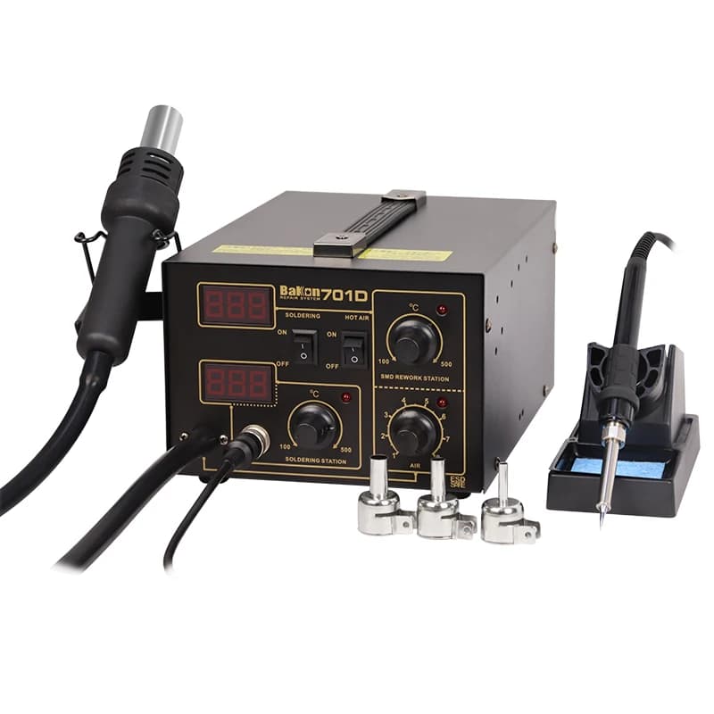 BK701D Professional Manufacturer     2 in 1 Handskit Mechanic Adjustable Soldering Iron Station