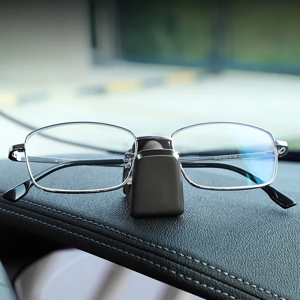 Car Glasses Holder Universal Auto Eyeglasses Organizer Stand Self Adhesive Car Dashboard Glasses Protective Storage Holder Base
