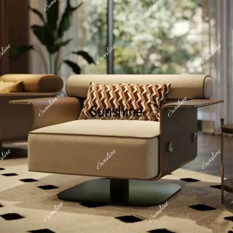 Italian light luxury living room single sofa chair hotel clubhouse reception negotiation chairTJ