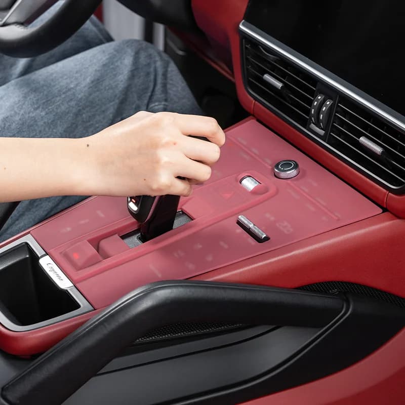 For Porsche Cayenne Macan Panamera Car Center Console Pad Silicone Protector Anti Scratch Mat Central Storage Box Accessories