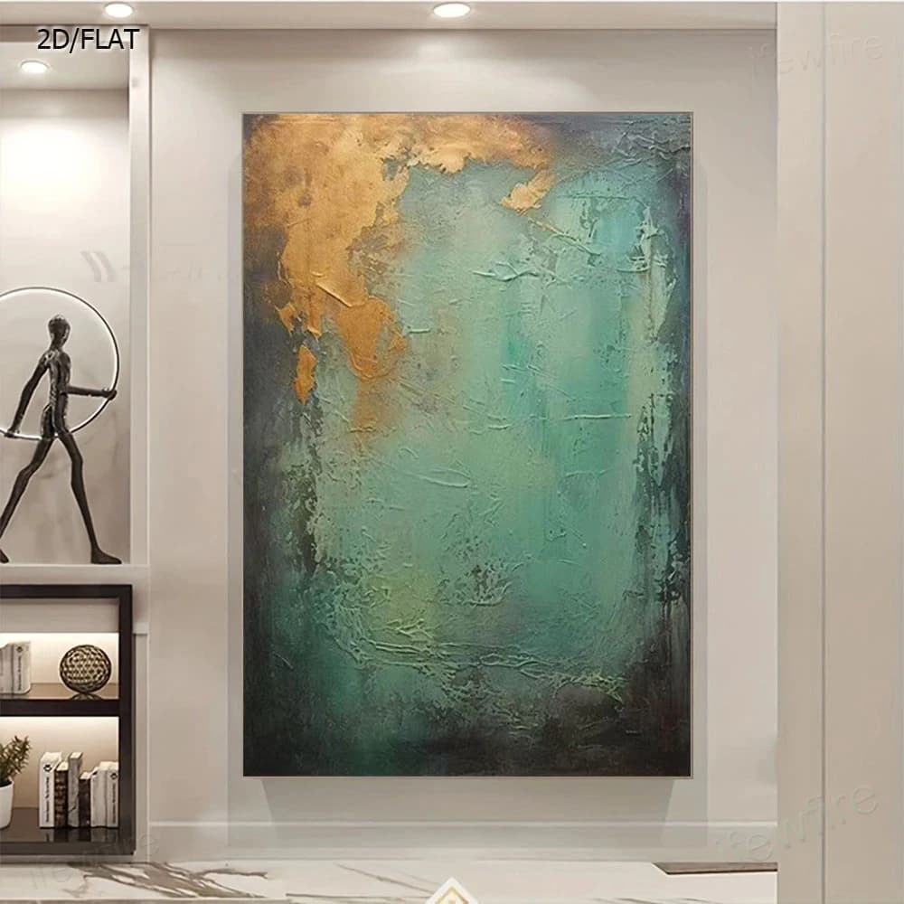 Vertical Abstract Oil Paintings On Wall Art Image 100% Handmade Canvas Painting Simple Gradient Texture Mural For Living Room
