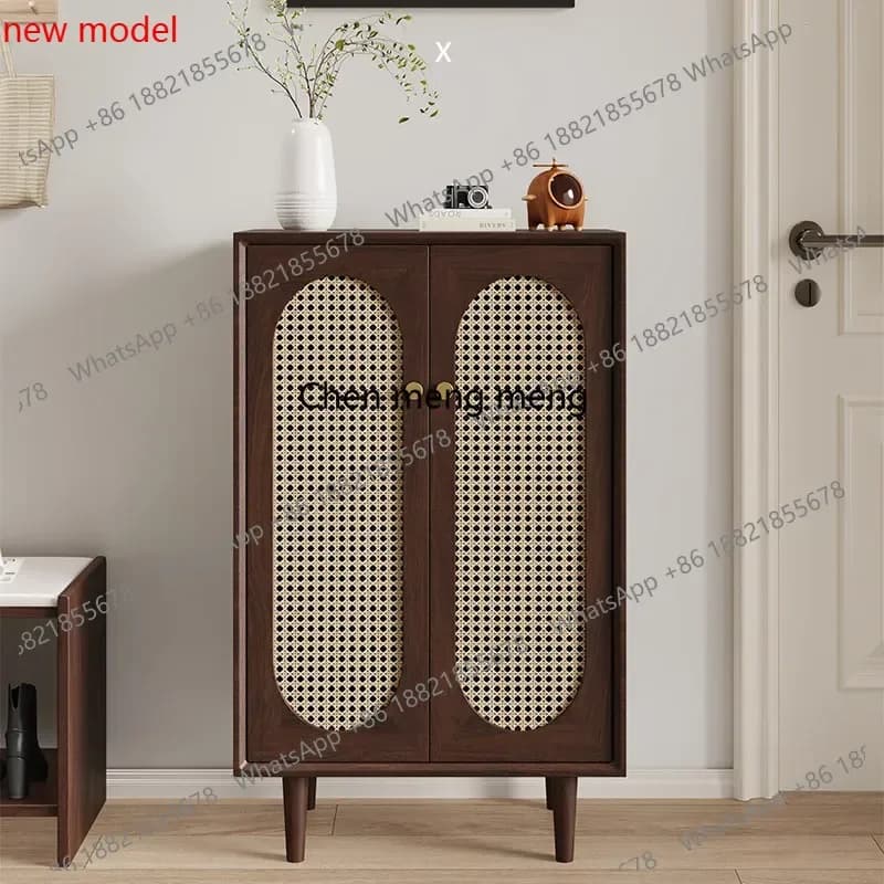 N138Strong Retro Small Shoe Cabinet Design Dustproof Solid Wood Shoe Cabinet Living Room Luxury Szafka Na Buty Furniture For Hom