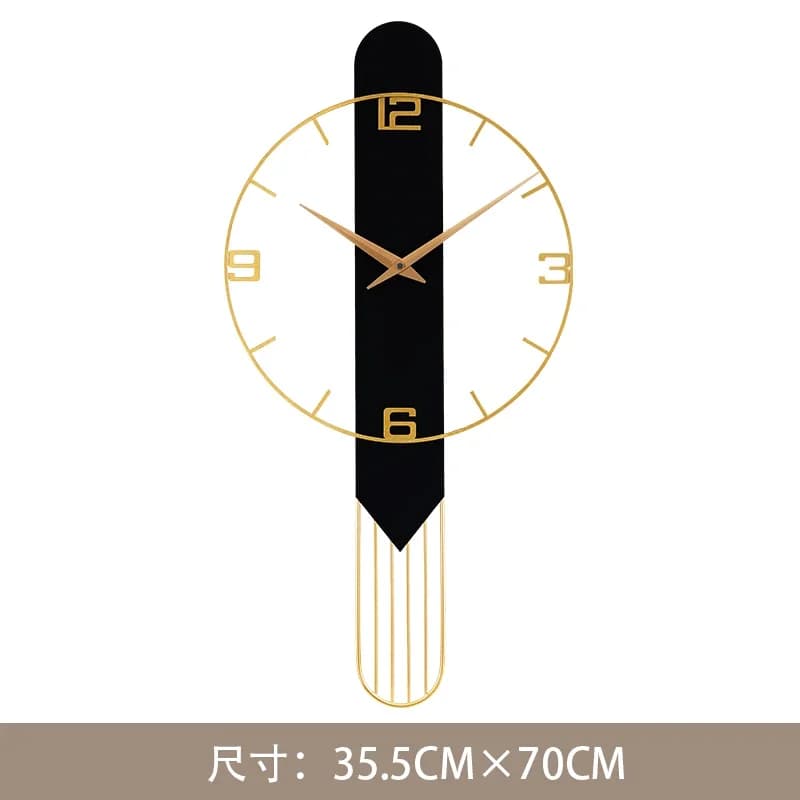 Large Girls Bedroom Orologio Da Parete Home Decor Silent Luxury Wall Clocks Nordic Design Gold Black Metal Stylish Wall Clock
