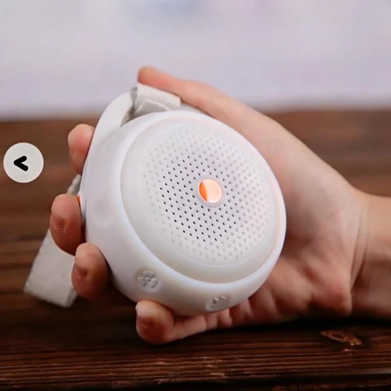 Portable Bluetooth White Noise Machine with 12 Soothing Relaxing Sounds & Silicone Sleep Timer Night Light for Baby & Adults