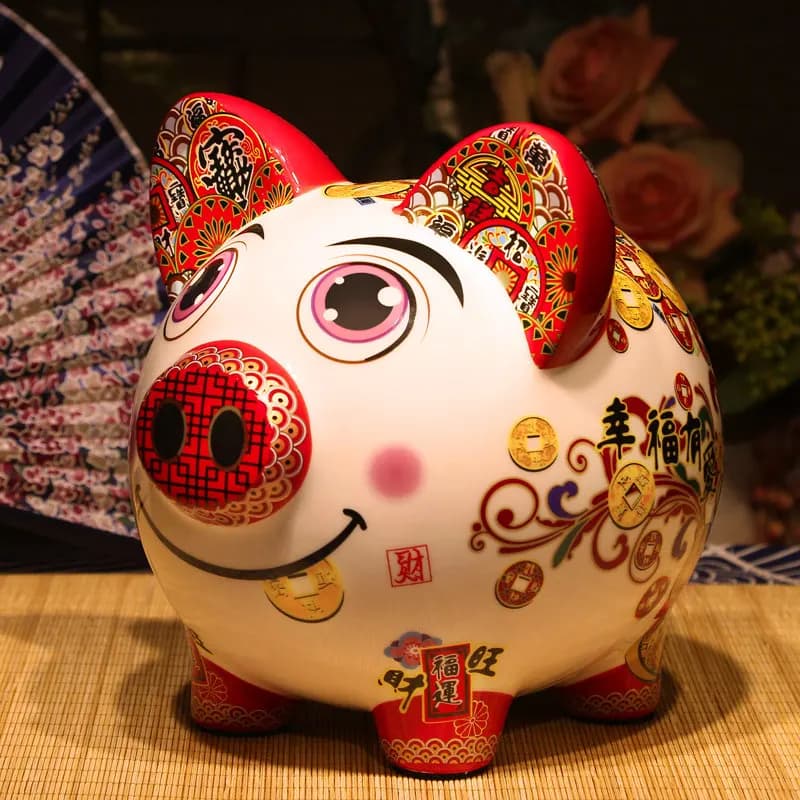 Anime Aesthetic Money Boxes Storage Pig Safe Room Decor Clear Unique Design Euro Coin Piggy Bank Saving Spaarpot Home Products