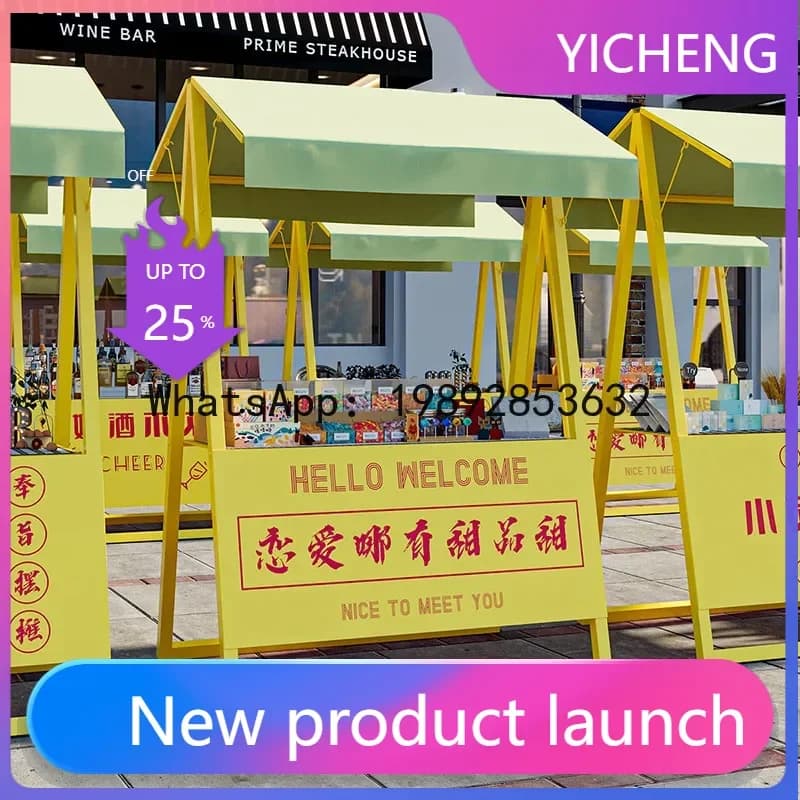 LYY   Night Market Stall Mobile Shelf Mall Internet Celebrity Display Stand Promotion Table Folding Shelf