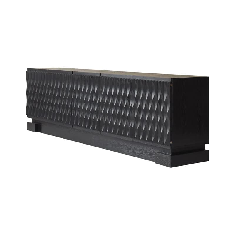 LTT Italian light luxury TV cabinet Solid wood carved storage locker Modern household floor cabinet