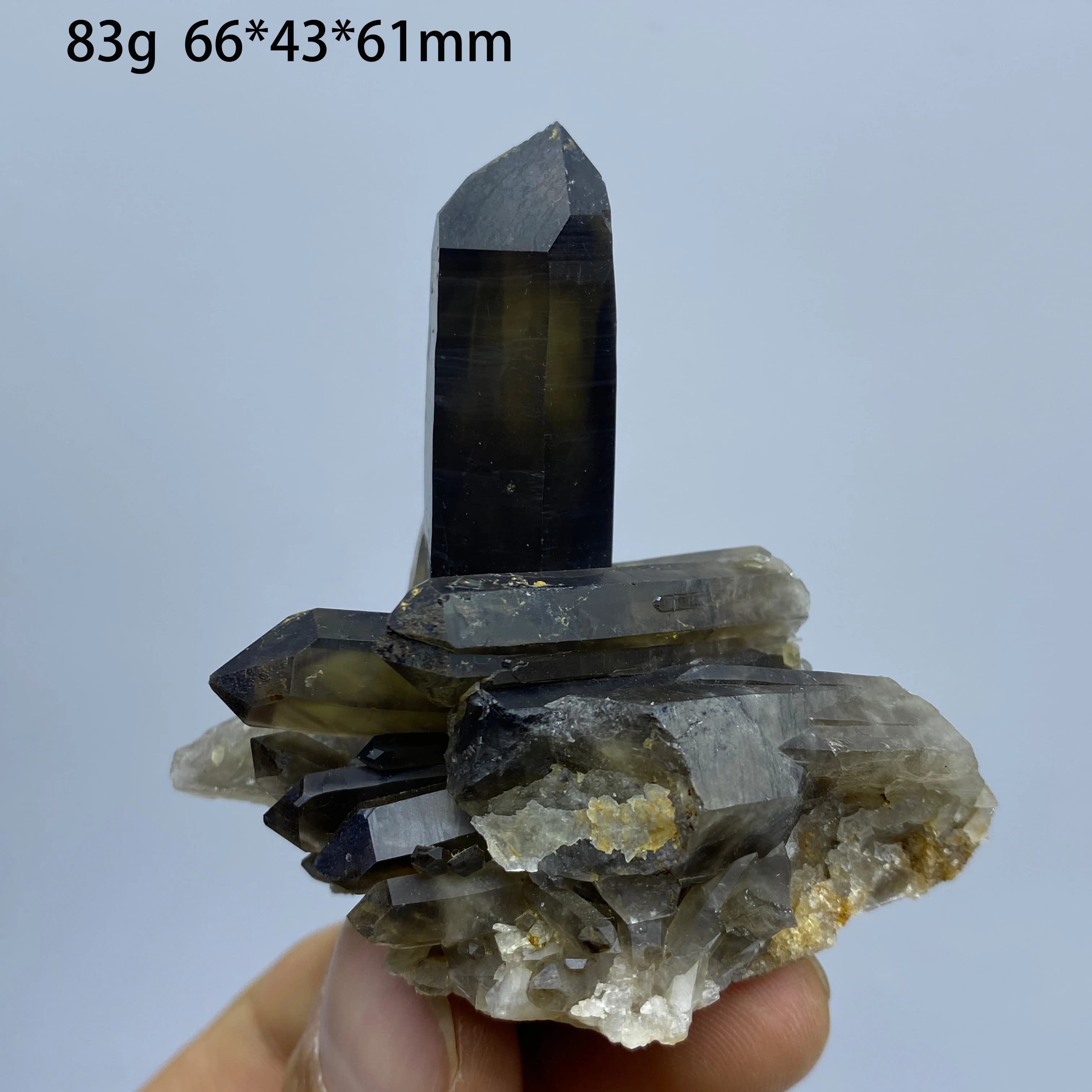 100% Natural Tea Crystal Mineral Specimen Stone Column Crystal Meditation Energy Heal