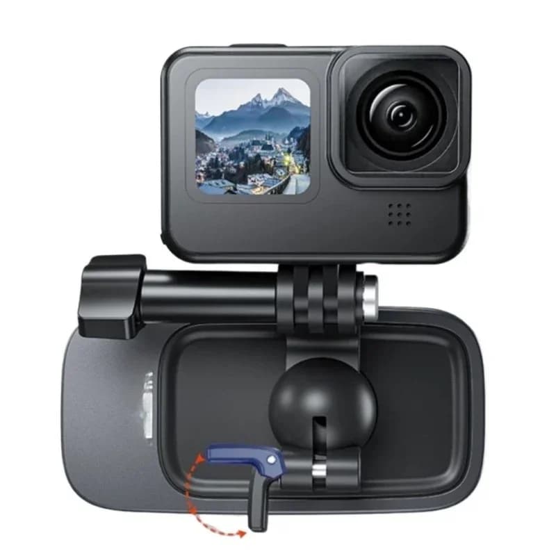 Magnetic universal ball head backpack clip for gopro insta360 action camera bag