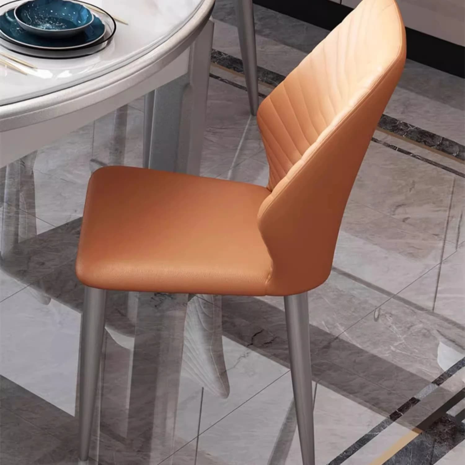 /European Leisure Dining Chair Hotel Back Stretch Simple Dining Chair Modern Minimalist Chaises Salle Manger Home Furniture