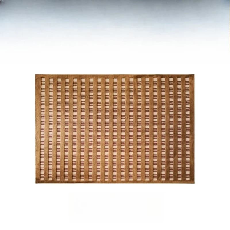 Gold brown amber carpet living room bedroom high sense designer contrasting color geometric color floor mat