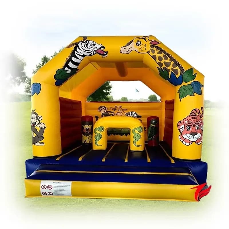Animal Kingdom Inflatable Trampoline Castle with Obstacles Zoo Bounce Castle Inflatable