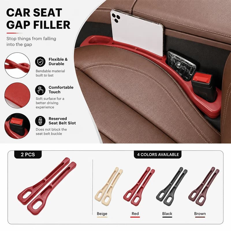 For Fiat Bravo 500 500L 500X Punto Linea Panda Croma Tipo Qubo Car Seat Gap Filler Between Seats Crevice Interior Accessories