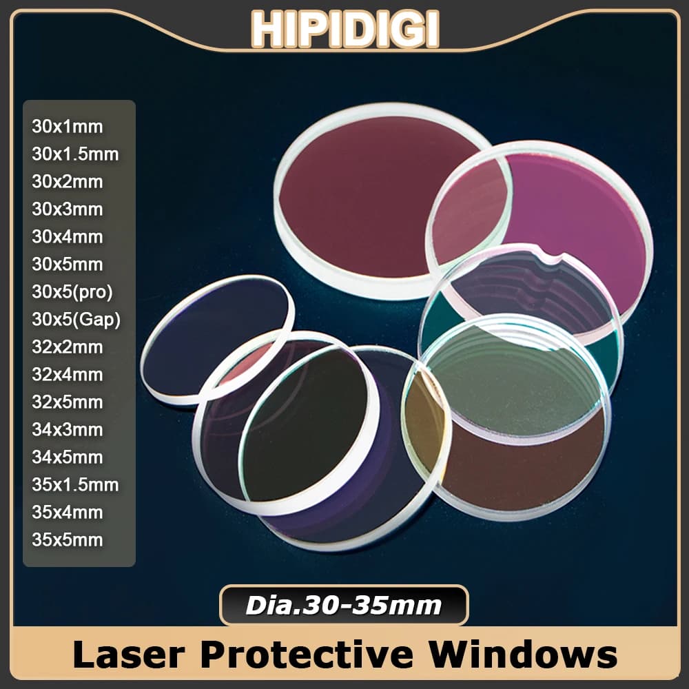 Fiber Laser Protective Windows Dia.30-35mm 30x2 30x5 Protection Glass for Raytools Precitec BOCI WSX Metal Laser Cutting Head