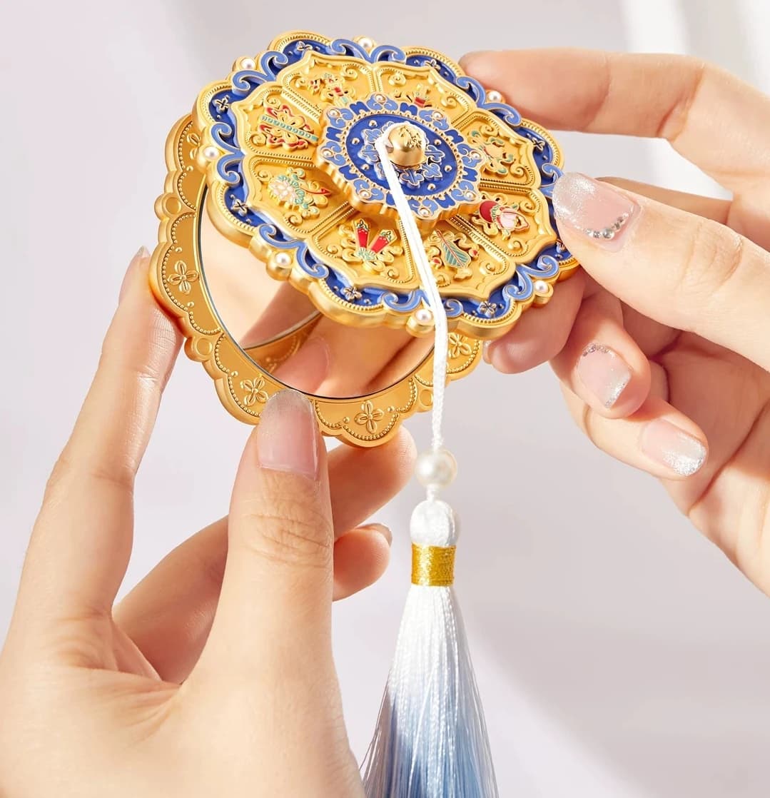 NEW Creative Multi Purpose Folding Portable Decorative Makeup Mirror Cultural and Creative Women's Exquisite Festival Gift