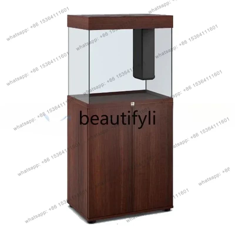 12 Household living room floor ecological square tank silent landscaping glass fish tank aquarium