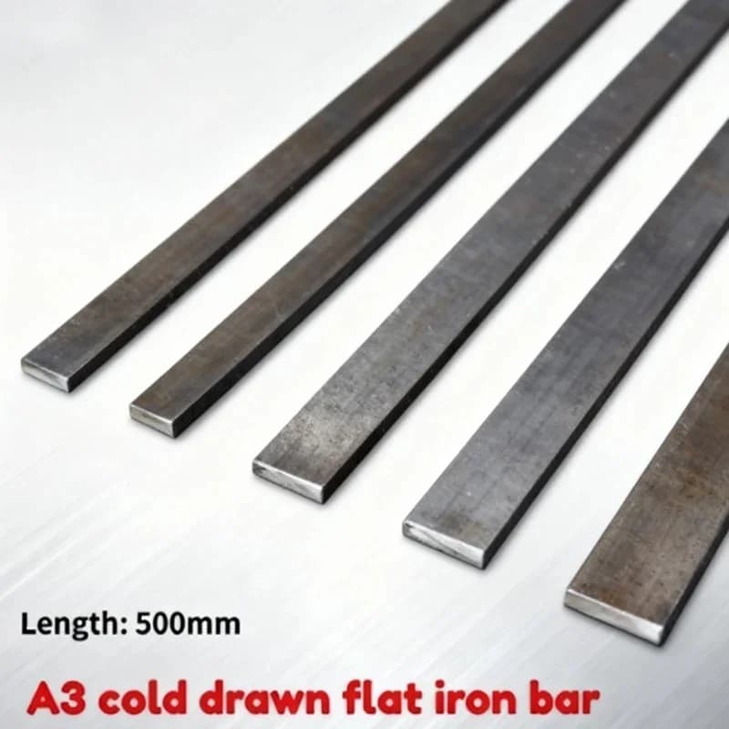 A3 Iron Bar Flat Steel Cold Drawn Q235 Steel Bar Thickness 2 3 4 5 6mm Length 500mm Zero Cut Laser Cutting 1 2Pcs