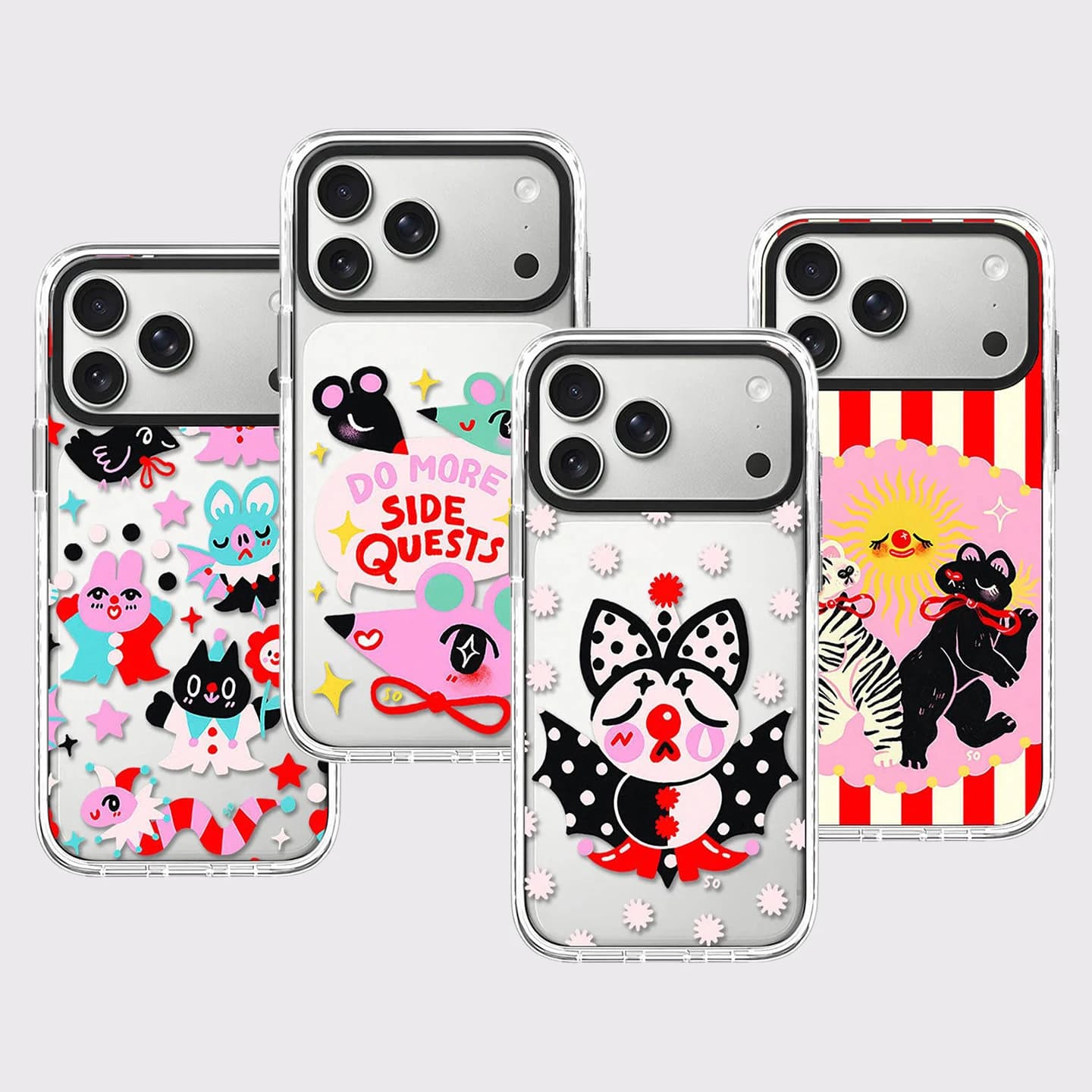 Do More Side Quests White Border Magnetic Impact Phone Cover for IPhone 12 13 14 15 16 17 Pro Max Case for IPhone 17 Air